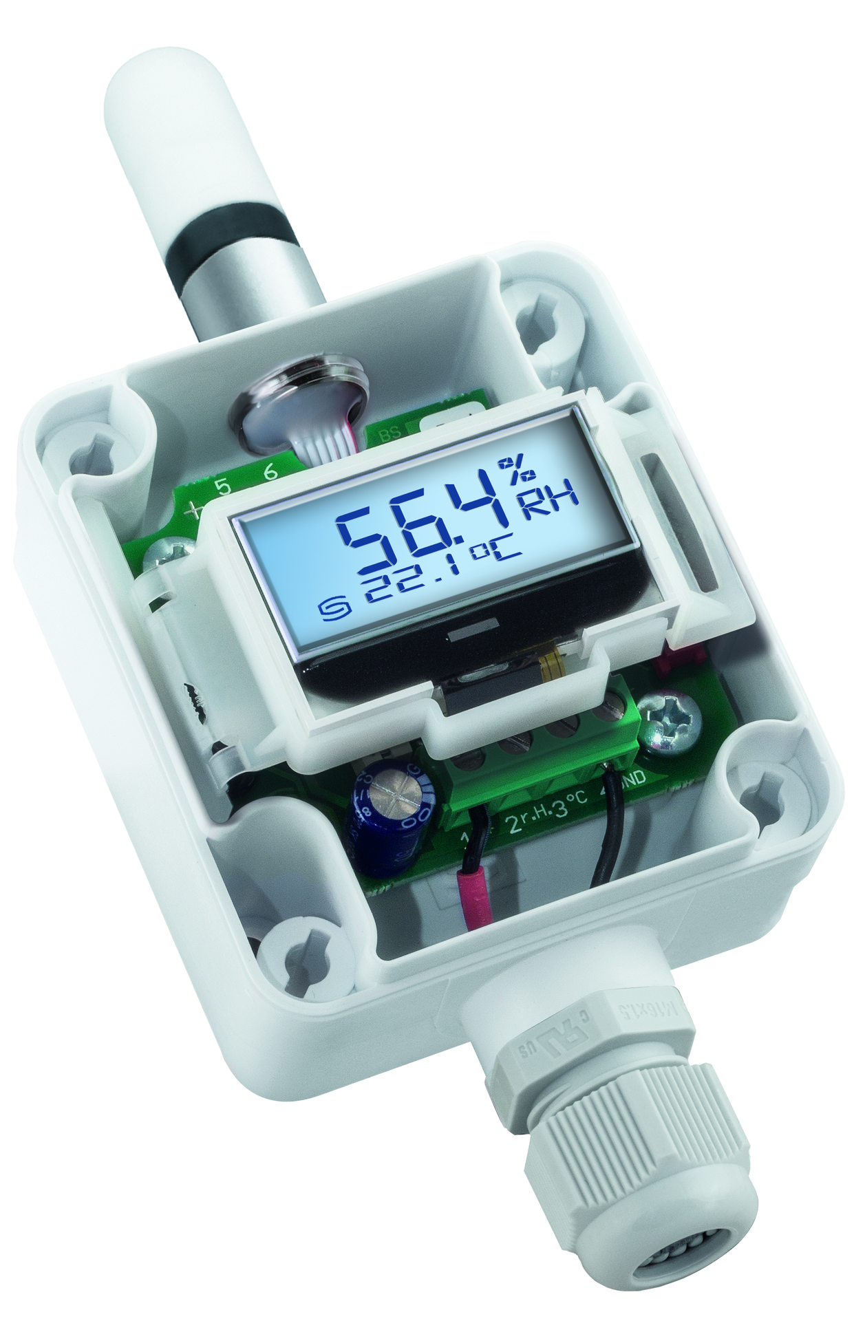 HYGRASGARD AFTF-SD-I LCD, mit LCD-Anzeige, mit Sinterfilter - S+S Regeltechnik