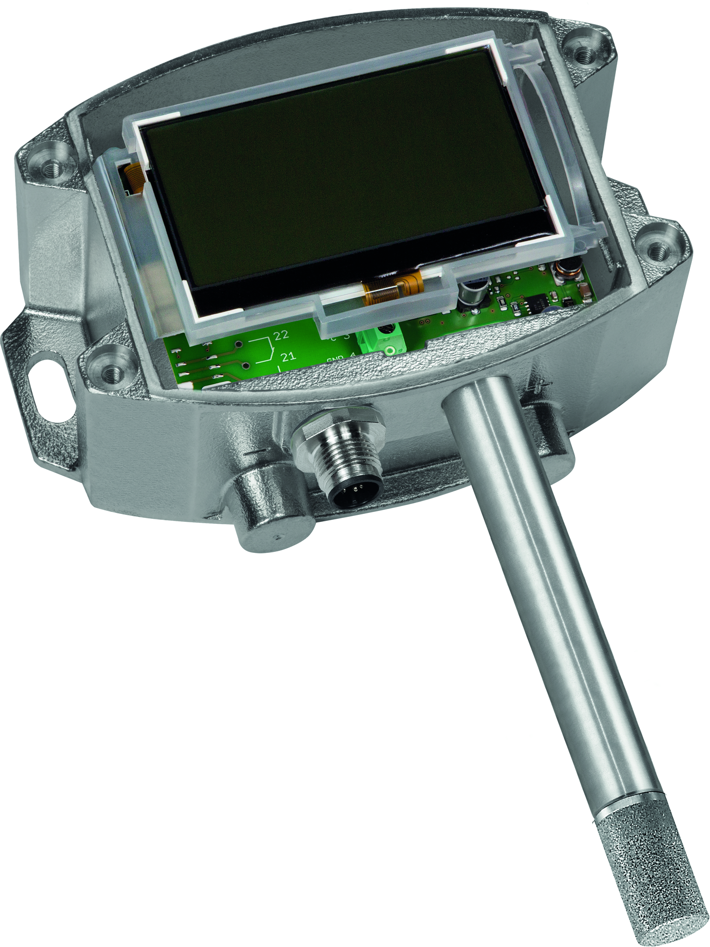 HYGRASGARD AFTF-20-U VAQ LCD, mit LCD-Anzeige, mit Metall-Sinterfilter - S+S Regeltechnik