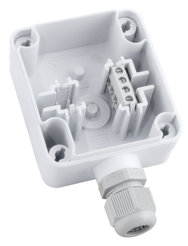 Geöffneter Fühler mit Anschlussklemmen