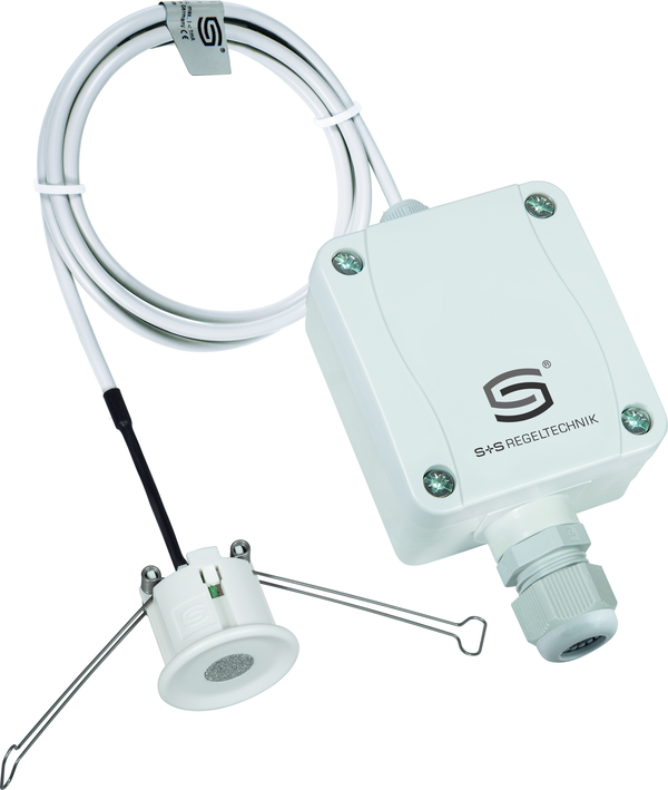 HYGRASGARD DFF-U, mit geöffneter Abdeckung, mit Metall-Sinterfilter - S+S Regeltechnik