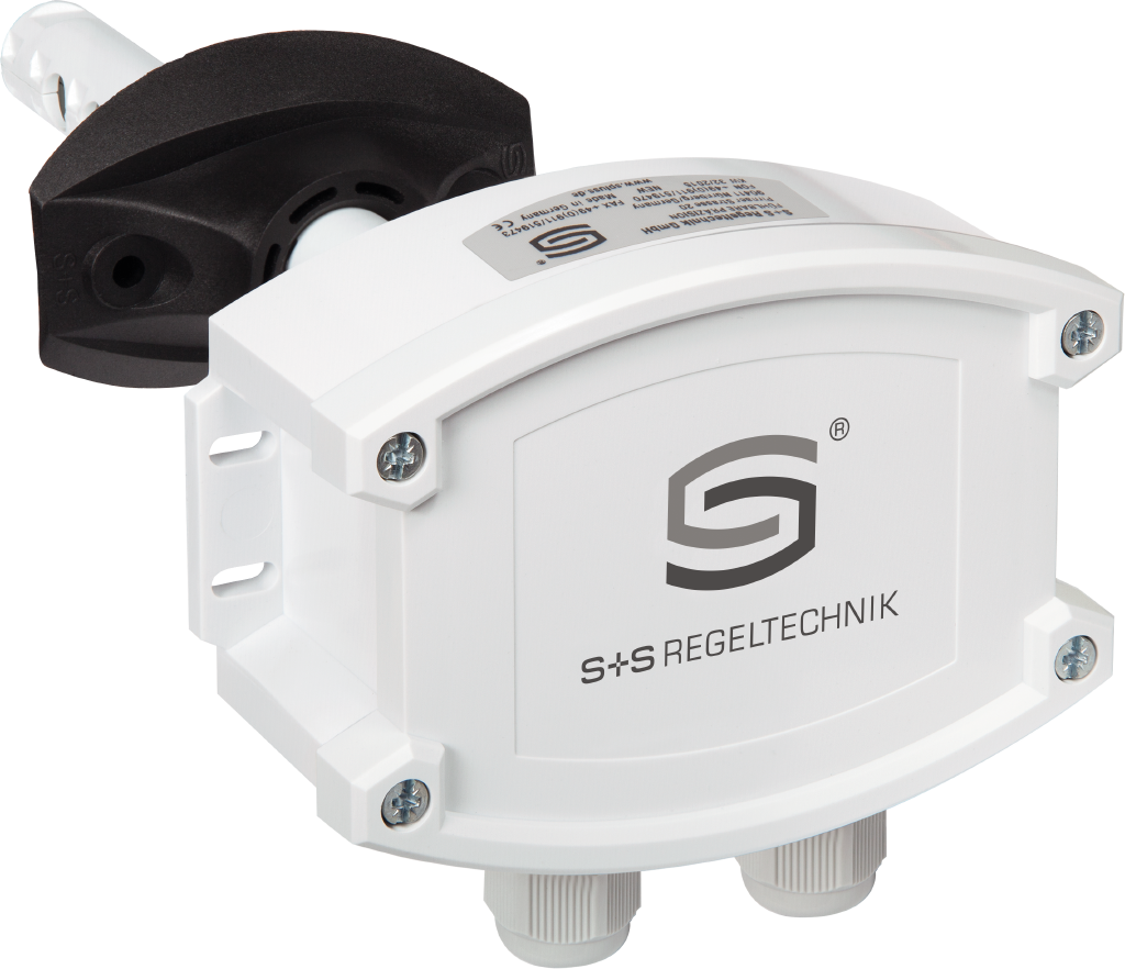 Kanal-Luftqualitäts- (VOC) und CO2-Fühler AERASGARD KLQ-CO2-Modbus, mit Metall-Sinterfilter - S+S Regeltechnik