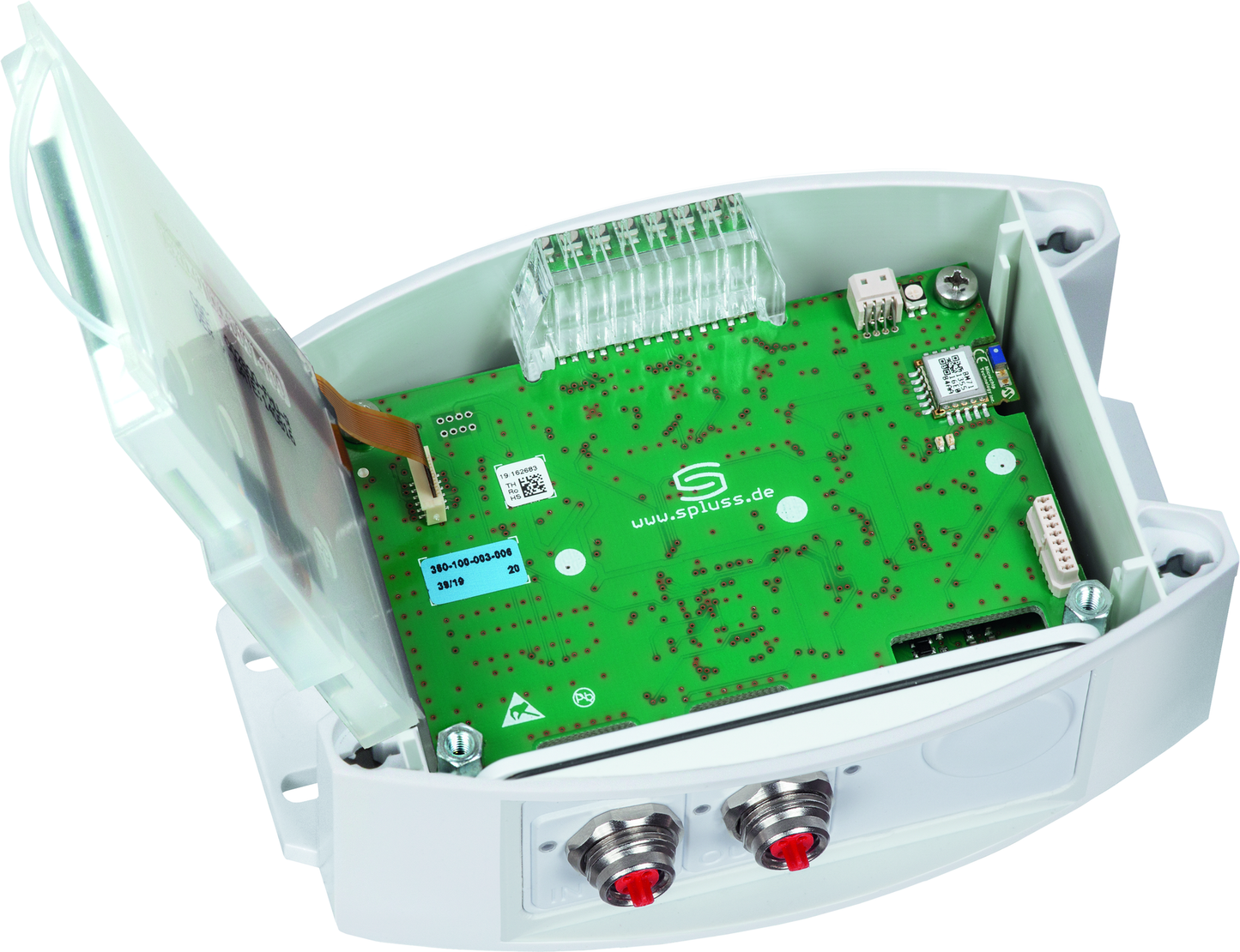 THERMASGARD MWTM-ECATP 3,0m LCD, mit geöffneter Abdeckung und LCD-Anzeige - S+S Regeltechnik