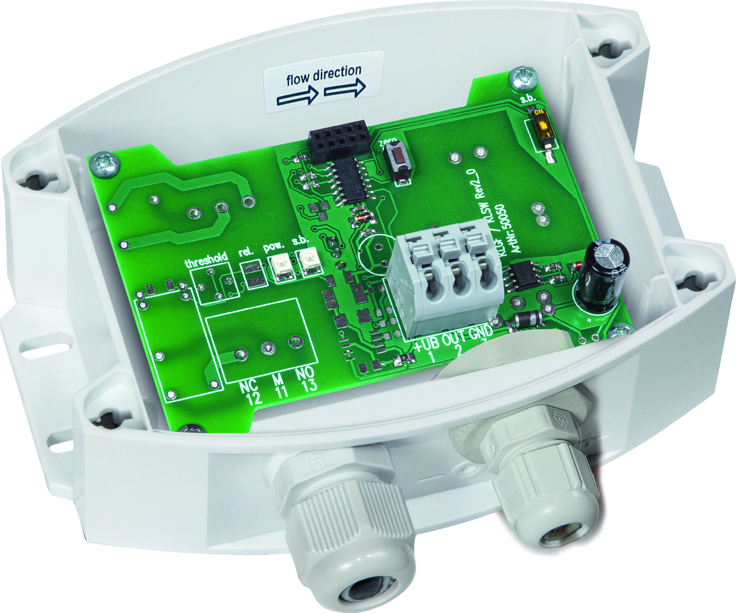 RHEASREG PLGF-U LCD, mit geöffneter Abdeckung - S+S Regeltechnik
