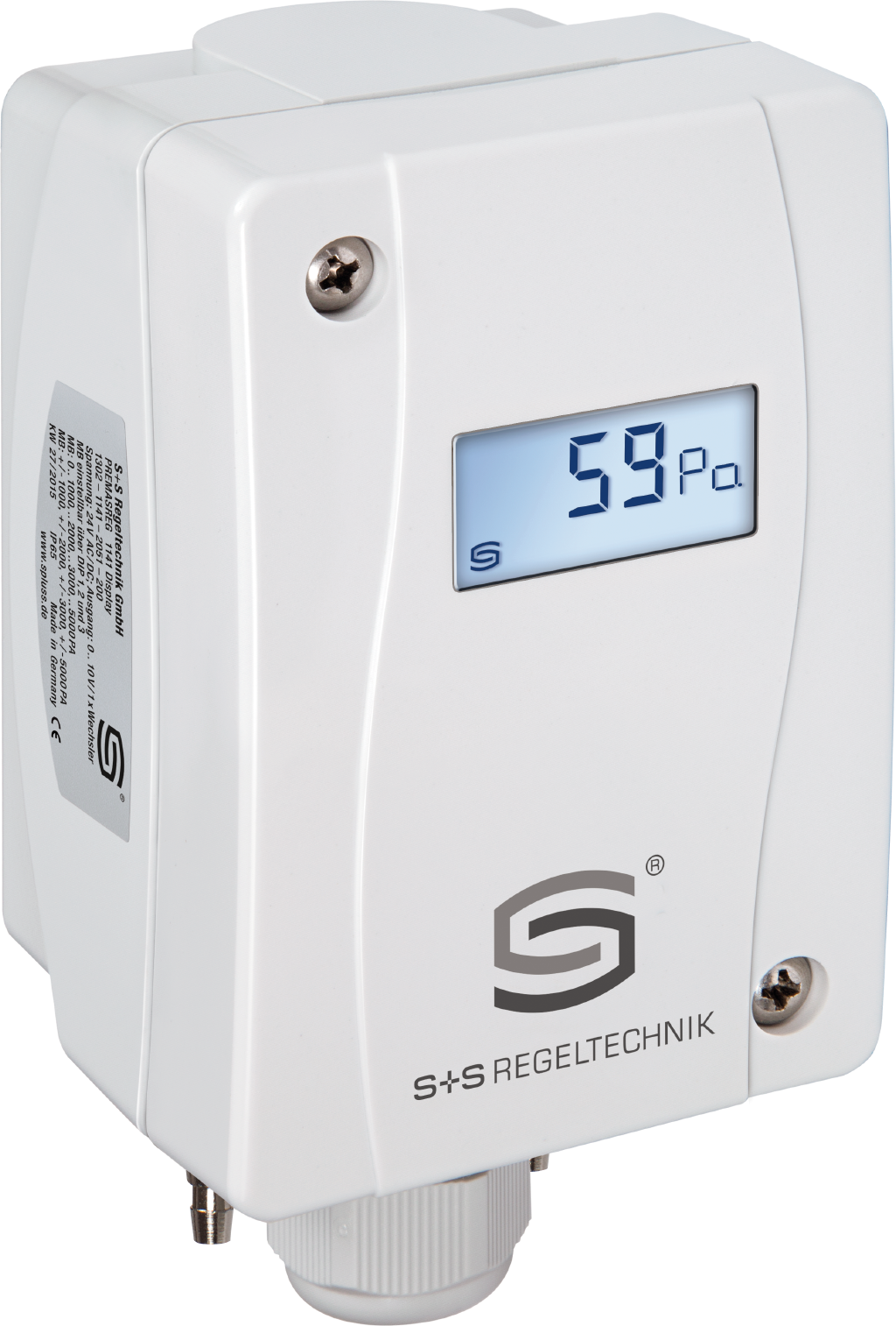 Druckschalter- und Differenzdruckmessumformer PREMASREG 1140-U/W LCD, mit LCD-Anzeige - S+S Regeltechnik