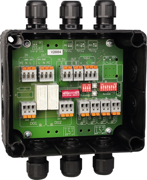 Brandschutzklappen-Modul für 2 BSK (24 V oder 230 V) mit galvanischer Trennung - IP 67, Digital In/Out, für  powerIO Power IO-BSK Modul - S+S Regeltechnik