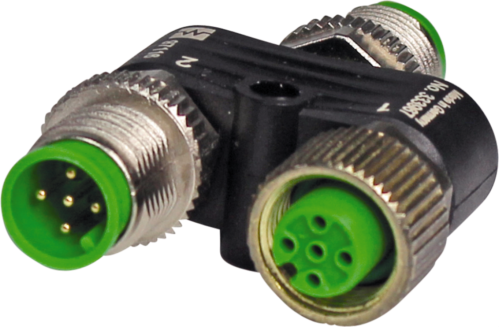 M12 - Y-Adapter, 5-polig für powerIO Power IO-Y-Adapter - S+S Regeltechnik