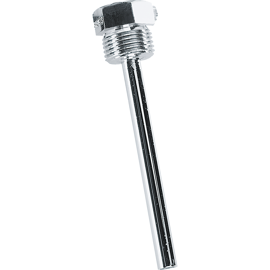 Tauchhülse aus Messing vernickelt Tauchhülsen TH08-MS 250MM - S+S Regeltechnik