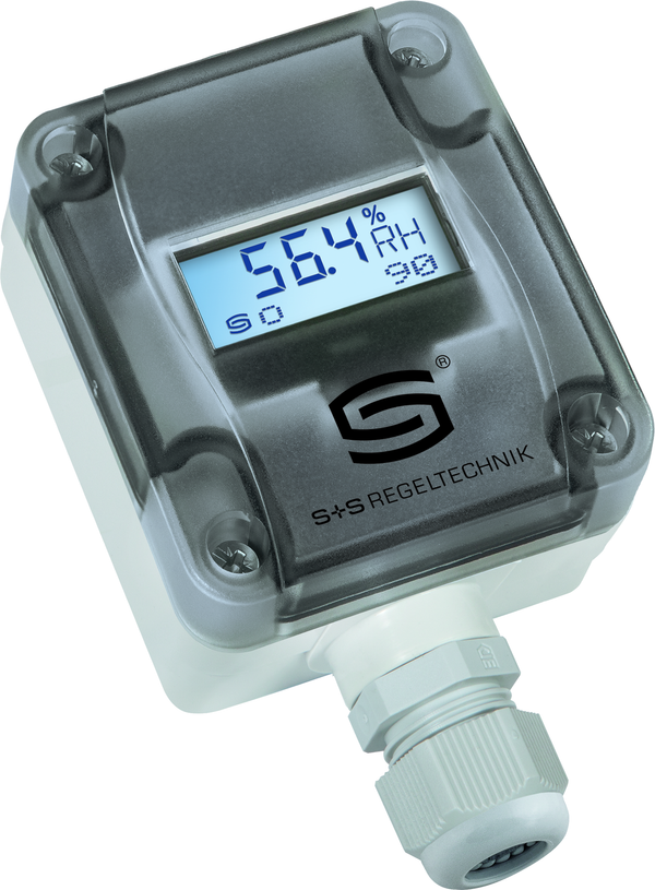 HYGRASREG TW-U/W LCD, mit geöffneter Abdeckung - S+S Regeltechnik