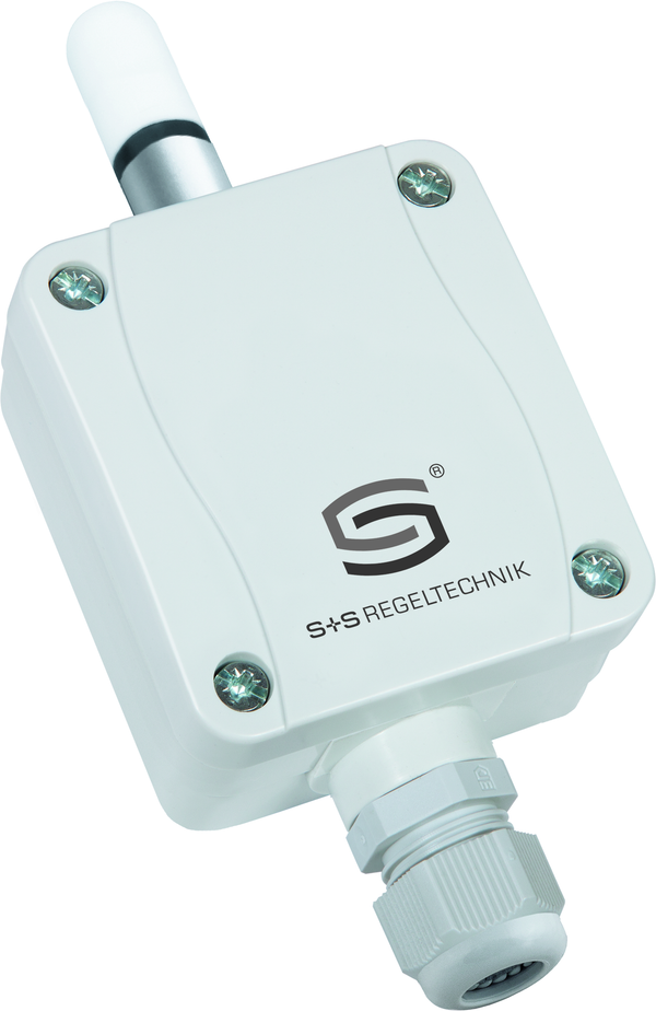 HYGRASGARD AAVTF-U, mit geöffneter Abdeckung, mit Kunststoff-Sinterfilter - S+S Regeltechnik