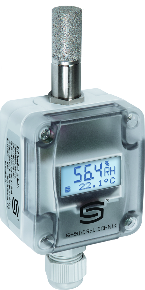 HYGRASGARD AAVTF-U LCD, mit LCD-Anzeige, mit Metall-Sinterfilter - S+S Regeltechnik