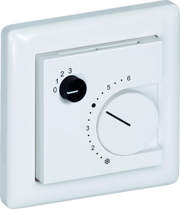 Raumtemperaturfühler mit Bedienelementen im Flächenschalterprogramm THERMASGARD FSTF KTY81-210 P D4 - S+S Regeltechnik