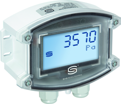 Druckfühler bzw. Messumformer für Differenzdruck und Volumenstrom, mit Modbus-Anschluss, mit automatischer Nullpunktkalibrierung PREMASGARD 7148-Modbus LCD, mit LCD-Anzeige - S+S Regeltechnik