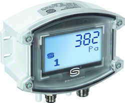 Doppeldrucksensor als Druckmessumformer und Differenzdruckmessumformer PREMASGARD 7245-Modbus Q LCD, mit LCD-Anzeige - S+S Regeltechnik