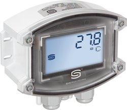 Doppeldrucksensor als Druckmessumformer und Differenzdruckmessumformer PREMASGARD 7247T-Modbus LCD, mit LCD-Anzeige - S+S Regeltechnik