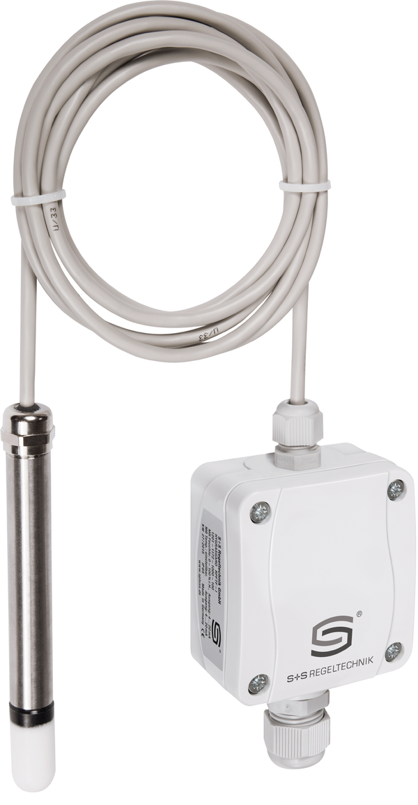 Raumpendelfeuchte- und Temperaturfühler HYGRASGARD RPFTF-U, mit Kunststoff-Sinterfilter - S+S Regeltechnik