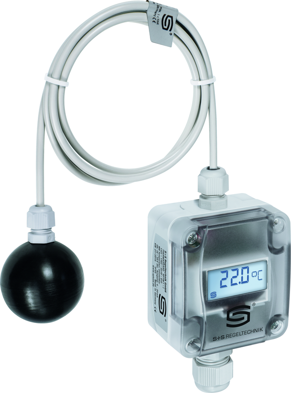 Raumpendeltemperaturmessumformer (Globethermometer) THERMASGARD RPTM2-I LCD, mit LCD-Anzeige - S+S Regeltechnik