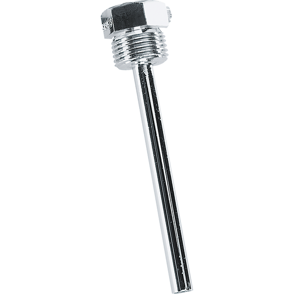 Tauchhülse aus Messing vernickelt Tauchhülsen TH08-MS 50MM - S+S Regeltechnik